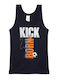 Minerva Born To Kick Kids' Undershirt Tank Top Navy Blue