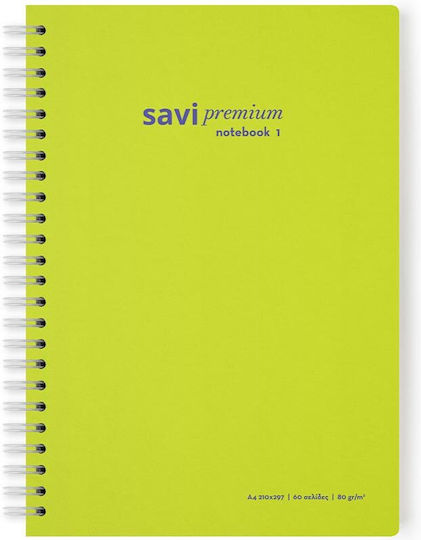 Penwest Company Spiral Notebook Ruled A4 30 Sheets Green 1pcs