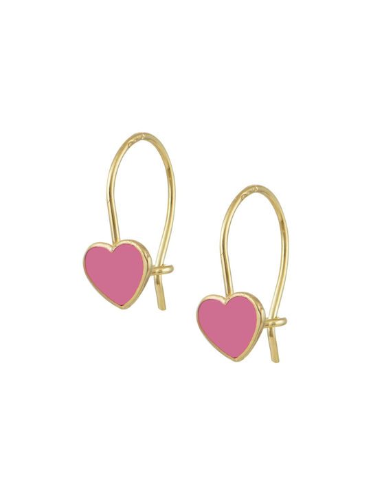 Senzio Belibasakis Kids Earrings Pendants Hearts made of Gold
