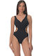 One Piece Swimsuit with Removable Padding Black