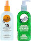 Malibu Spf15 Waterproof Spray 200ml + Aloe After Sun Gel 200ml