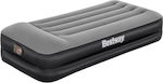 Inflatable Sleeping Mattress Single with Built-in Pump 191x97x46εκ. Gray