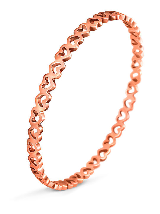 Folli Follie Women's Steel Gold Plated Bracelet 17cm
