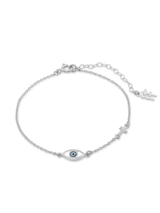 Folli Follie Eyez On Me Femeie Brățară Lanț cu model ochi protector din Argint
