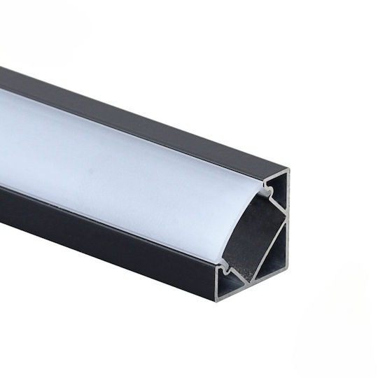Eurospot Profil din Aluminiu pentru Bandă LED Colțar cu Opal Acoperire 200x1.9x1.9cm.