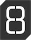 Roline Hausnummer 8 in Schwarz Farbe 7cm 465-8-MAYRO-MAT