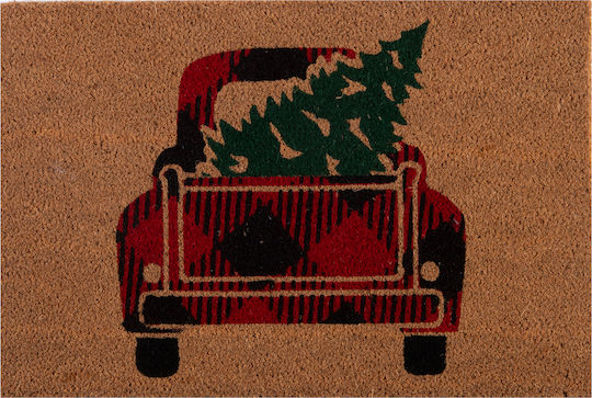 Christmas Entry Doormat Car Tree 40x60 Natural Nef-nef Homeware 40x60cm