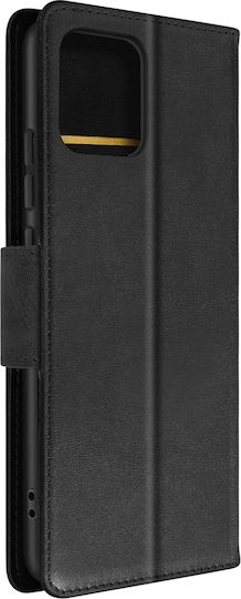 Hülle Motorola Edge 40 Pro Wallet Stand Bara Soft Leder Serie Schwarz