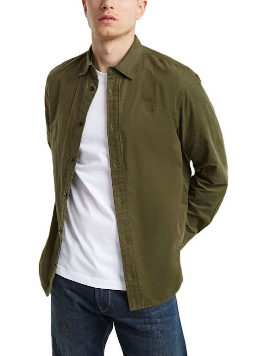 G-Star Raw Clean Langärmlig Baumwolle Hemd Khaki