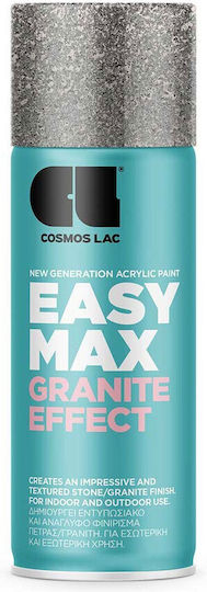 Cosmos Lac Σπρέι Βαφής Easy Max Granite Effect Ακρυλικό Σαγρέ Φινίρισμα Γρανίτη Πέτρας 400ml 931 Μπεζ