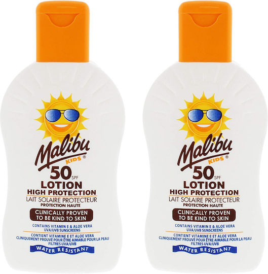 Malibu Водоустойчив Детско Слънцезащитно Емулсия SPF50 200мл