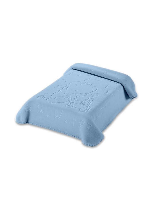 Adam Home Κουβέρτα Ισπανίας Κούνιας Ster 521 Μπλε Blue 110x140εκ.