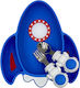 Baby Cloud Baby Food Container Set made of Silicone Blue Spaceship