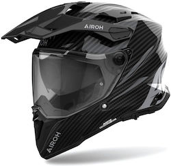 Airoh Commander 2 On-Off with Sun Visor ECE 22.06 Full Carbon Gloss