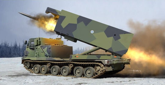 Trumpeter M270/A1 Multiple Launch Rocket System Figurină de Modelism la Scară 1:35 27cm.