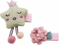 BB Klostermann Set Kids Hair Clips with Star Hair Clips 2 Pieces