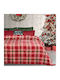 Das Home 1361 Κουβέρτα Fleece Μονή 160x220εκ. Green-red