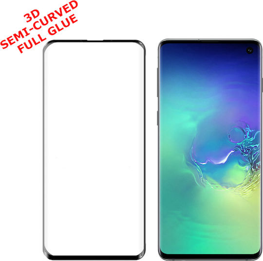 Idol 1991 3D 0.3mm Full Glue Tempered Glass Μαύρο (Galaxy S10) 58146