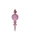 Hanging Stalactite Glass Pink Christmas Tree Ornament 24x8cm