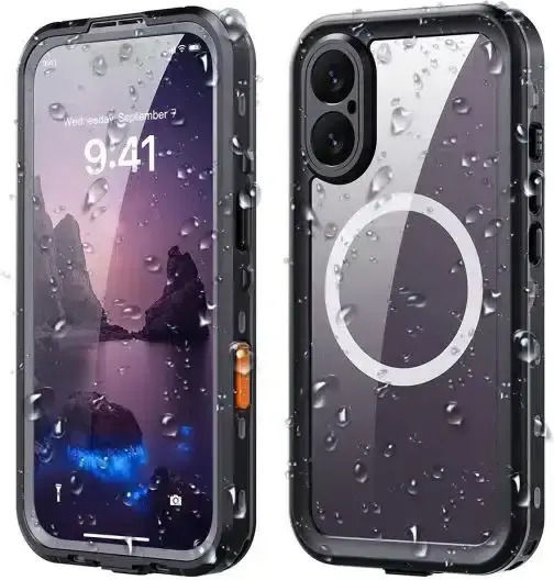 Shellbox 360 Full Cover Silicone / Plastic Waterproof Transparent (iPhone 16)