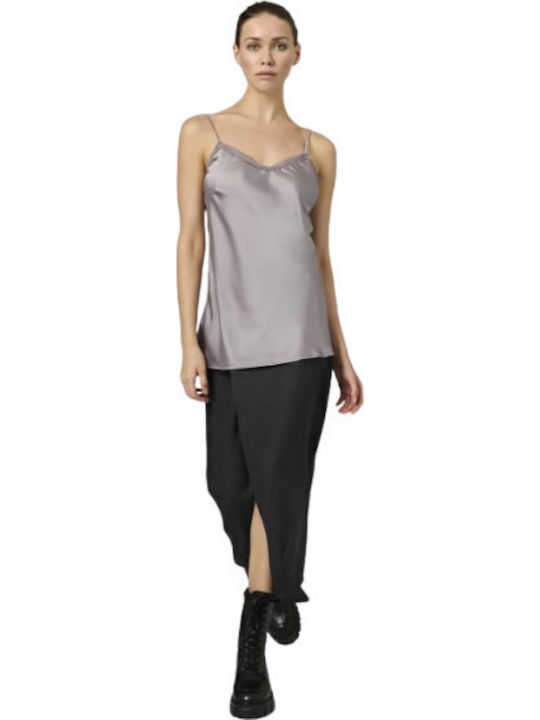Desiree Women's Blouse Satin with Straps & V Ne...