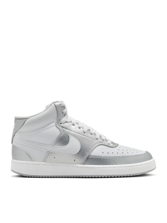 COURT VISION MID Γυναικεία Μποτάκια White / Metallic Silver