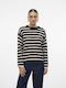 Vero Moda Women's Sweater Striped Black