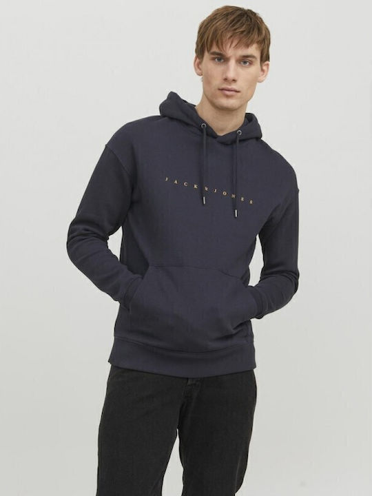 Jack & Jones Φούτερ με Κουκούλα Dark Navy
