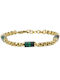 Brățară pentru bărbați Fossil Steel Malachite Jf04571710