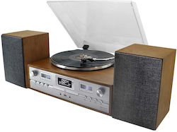 Soundmaster PL895 Πικάπ με Προενίσχυση και Ενσωματωμένα Ηχεία Καφέ