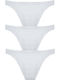 Βαμβακερά Γυναικεία Slip 3Pack Λευκό