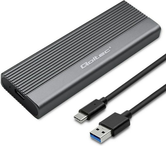 Qoltec Θήκη για Σκληρό Δίσκο M.2 SATA III με σύνδεση USB 3.0 σε Γκρι χρώμα