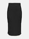 Only High Waist Midi Skirt Black