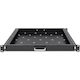 Qoltec Solider Stahlplatten-Rackhalter 600*600 Ausziehbar Schwarz