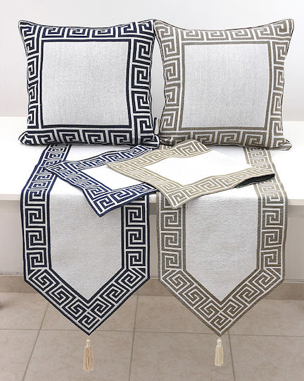 Decorative Pillow Case No 3483 Linen Olive Beiges 45x45cm Polyester 90 Percent Cotton 10 Percent