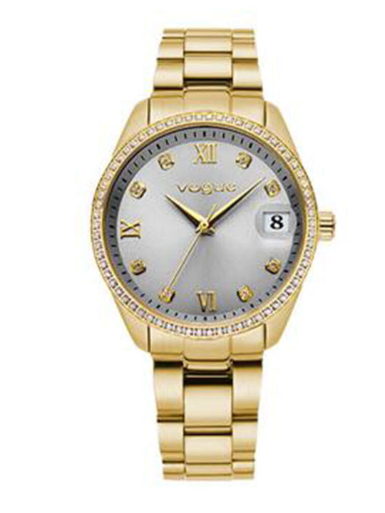 Vogue Mini Γυναικείο Ρολόι 27mm Μπαταρίας με Χρ...