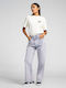 Women's Jean Trousers in Loose Fit Rose Quartz Tint