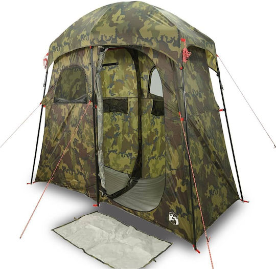 vidaXL Campingzelt Grün für 1 Person 256x136x225cm