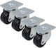 Qoltec Brakeless Wheel Set Rack Cabinets 4pcs