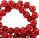 Glass Craft Beads Red 50pcs 6mm