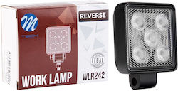 M-Tech Τετράγωνος Προβολέας Αυτοκινήτου LED Universal 12 / 24V 5W 1τμχ
