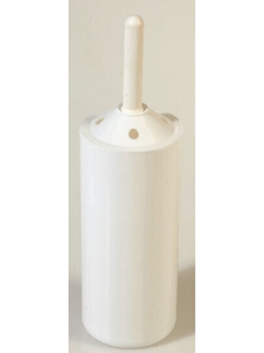 Homestyle Plastic Bathroom Trash Can White