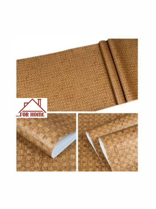 Self-Adhesive Wall Wallpaper Roll Brown 45x200cm Forhome 520382 Home