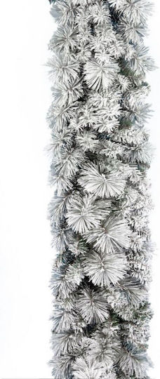 Ghirlandă Decorativă de Crăciun cu Zăpadă Ace de Pin PVC 45x270cm 313.028.0068.69