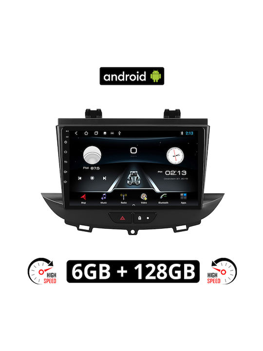 Auto-Audiosystem für Opel Crossland X 2017 (Bluetooth/USB/AUX/WiFi/GPS/Apple-Carplay/Android-Auto) mit Touchscreen 9"