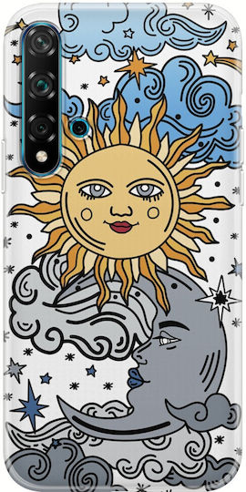 Sun Moon Stars Huawei Nova 5t Clear TPU Transparent Silicone