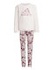 Set pentru copii cu colanți Iarnă 2buc Pink Essentials Allover Print