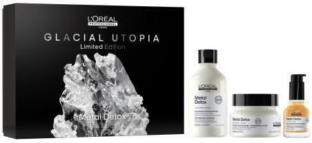 L'Oréal Professionnel Metal Detox Glacial Utopia Limited Edition Σετ Περιποίησης Μαλλιών Διατήρησης Χρώματος για Βαμμένα Μαλλιά με Σαμπουάν, Μάσκα & Λάδι 3τμχ