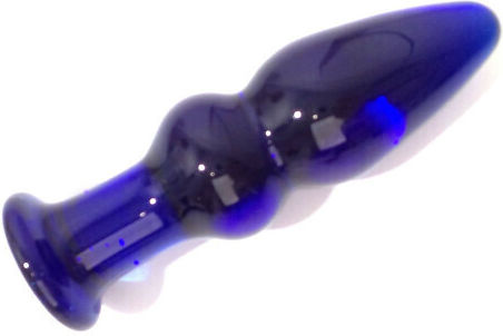 Naughty Toys Glassy Anal Plug Blue 11cm