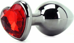 Naughty Toys Heart Base Plug Anal Mediu Roșu